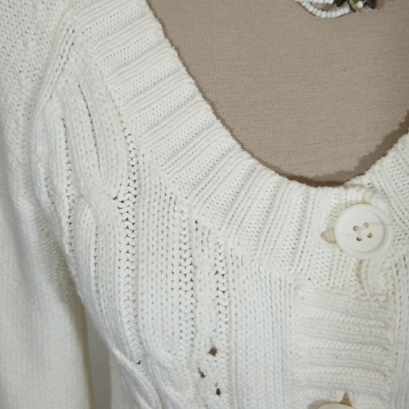 Ming basics Ivory cardigan. Size S. - Picture 2 of 8